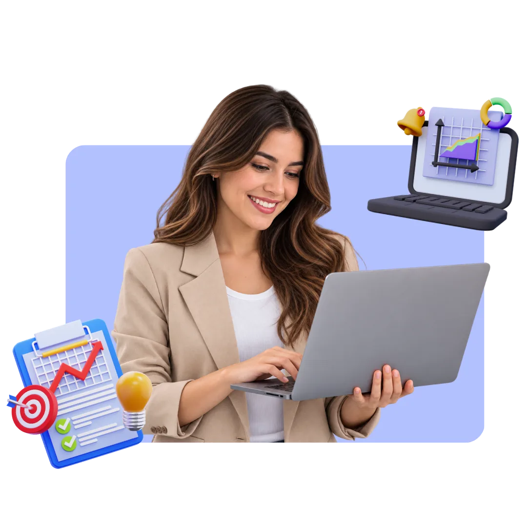 Profesional utilizando una laptop para gestionar su proceso de facturación electrónica